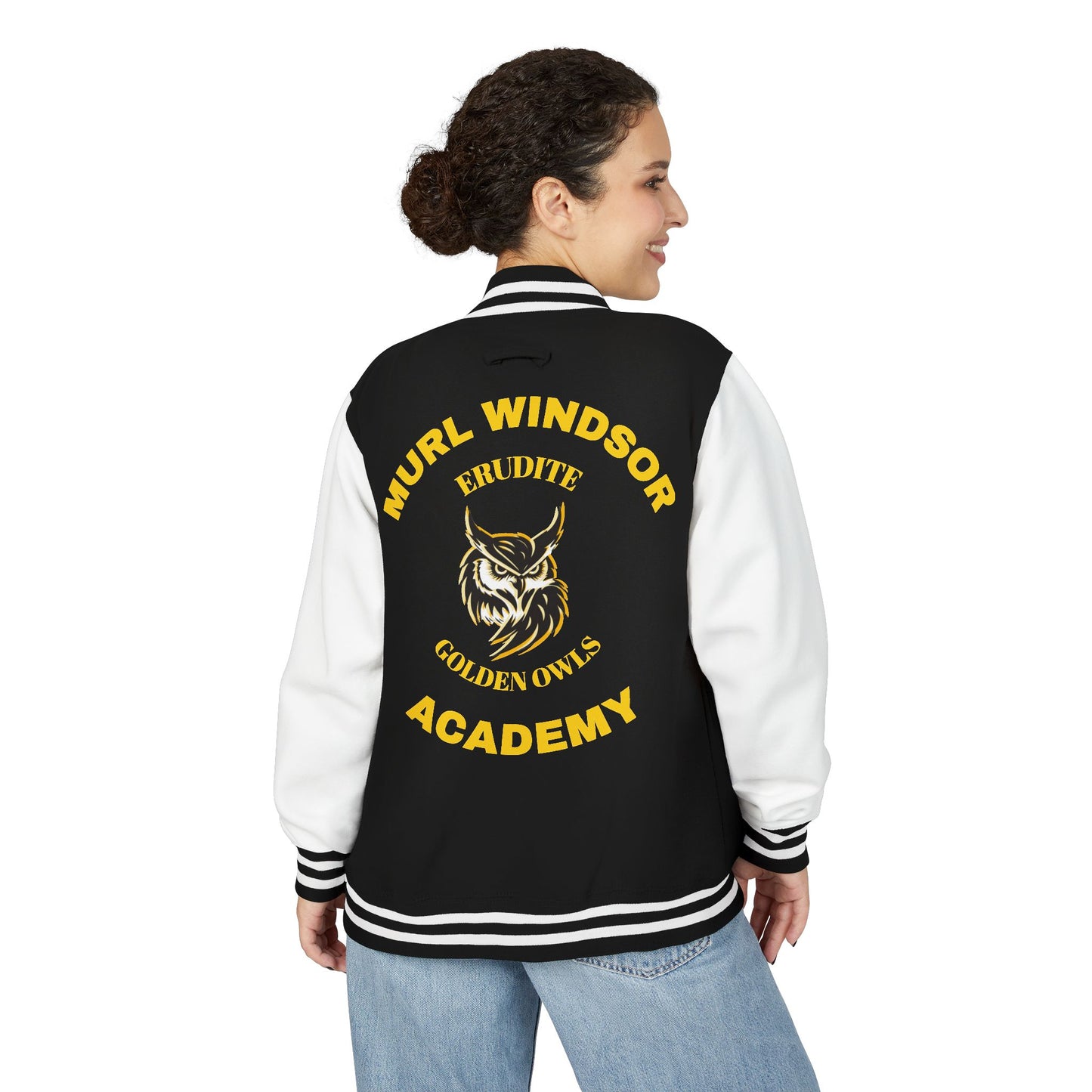Black Erudite Letterman Jacket