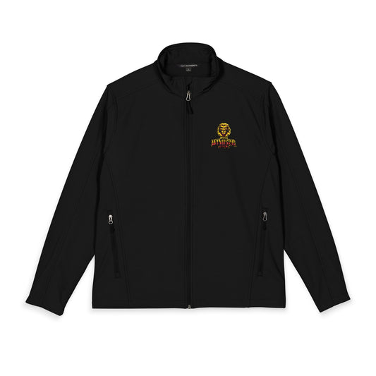 Embroidered Gold Lion Soft Shell Jacket — Men's Lightweight Windbreaker