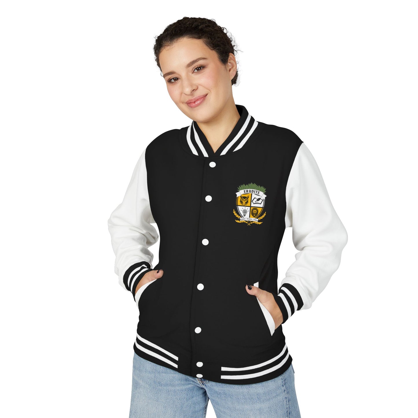 Black Erudite Letterman Jacket
