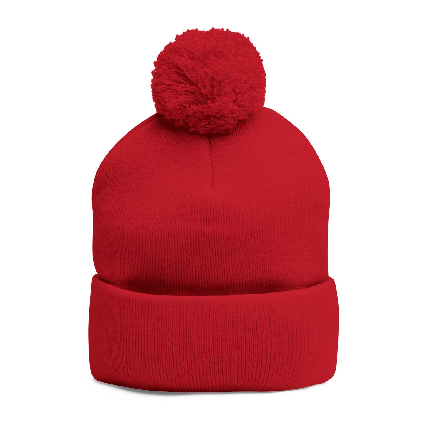Embroidered Pom-Pom Beanie — Windsor Bakery Logo Knit Hat
