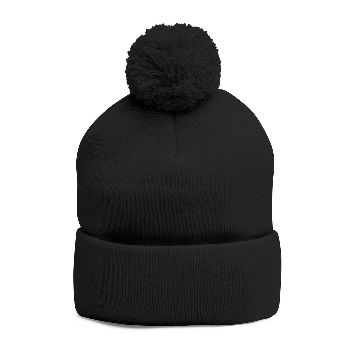 Embroidered Pom-Pom Beanie — Windsor Bakery Logo Knit Hat
